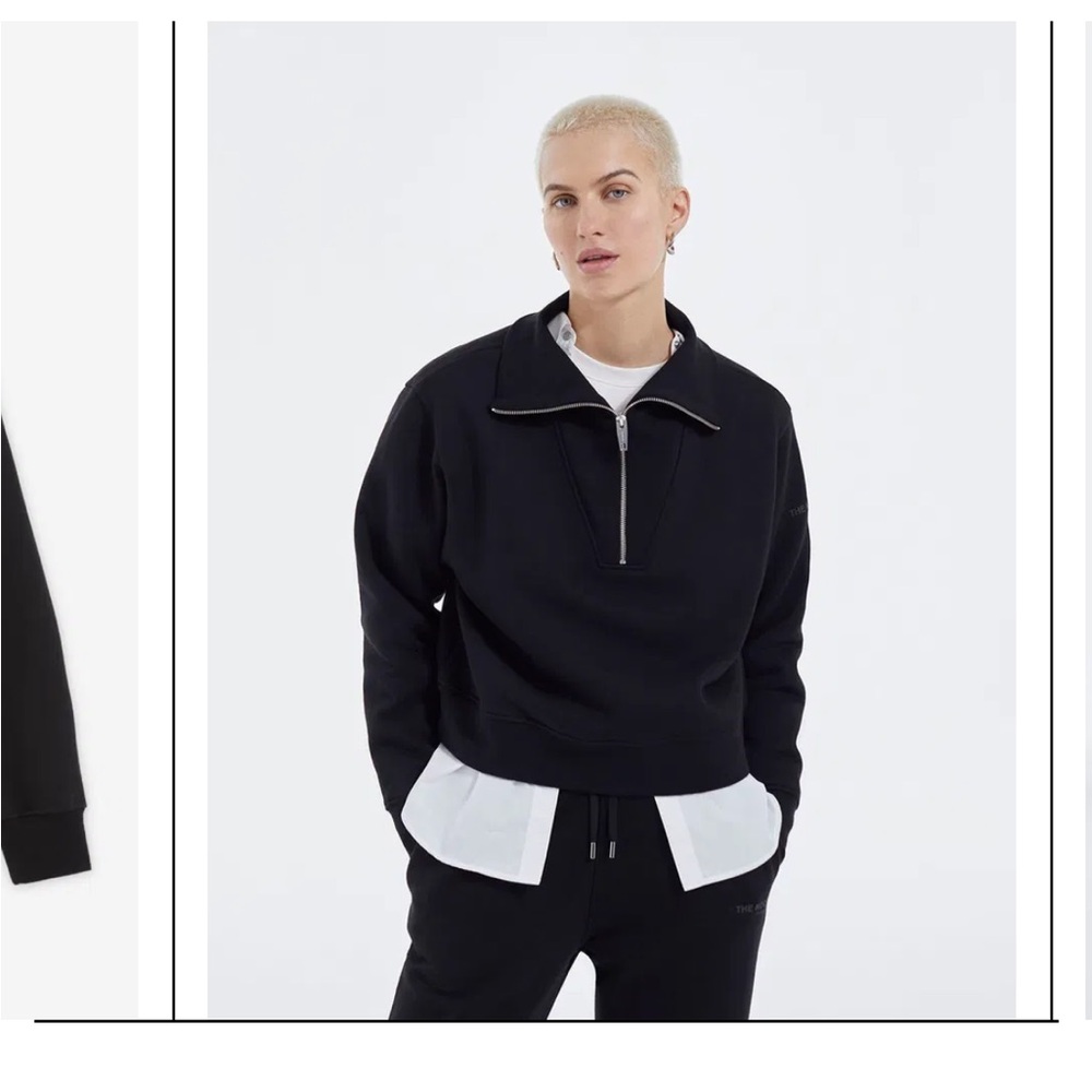 The Kooples Black Zip-Up Sweatshirt